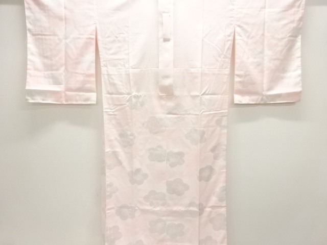 未使用品　梅模様織出し単衣長襦袢